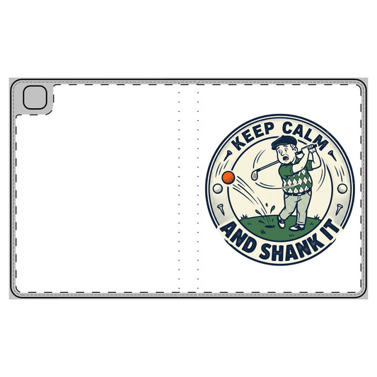 Keep Calm and Shank It Tablet Folio Case | Funny Golfer Design