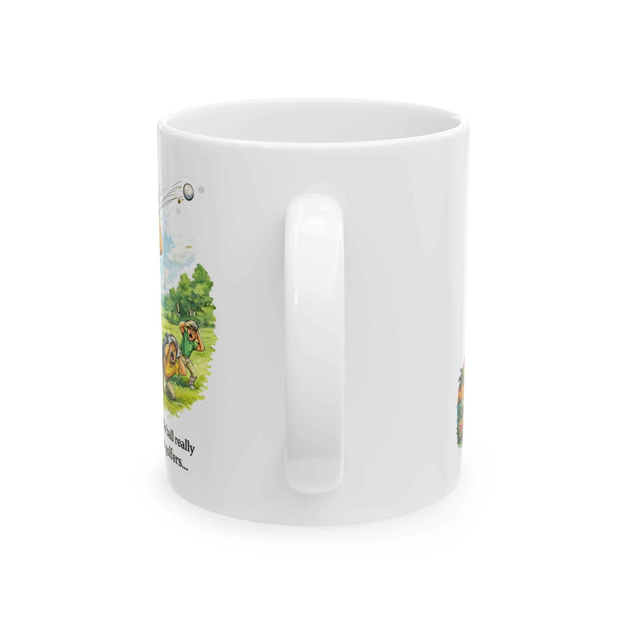 Golfing Dad Ceramic Mug — "I Don't Hit Balls, I Find Them" Funny Golf Coffee Cup (11oz, 15oz)