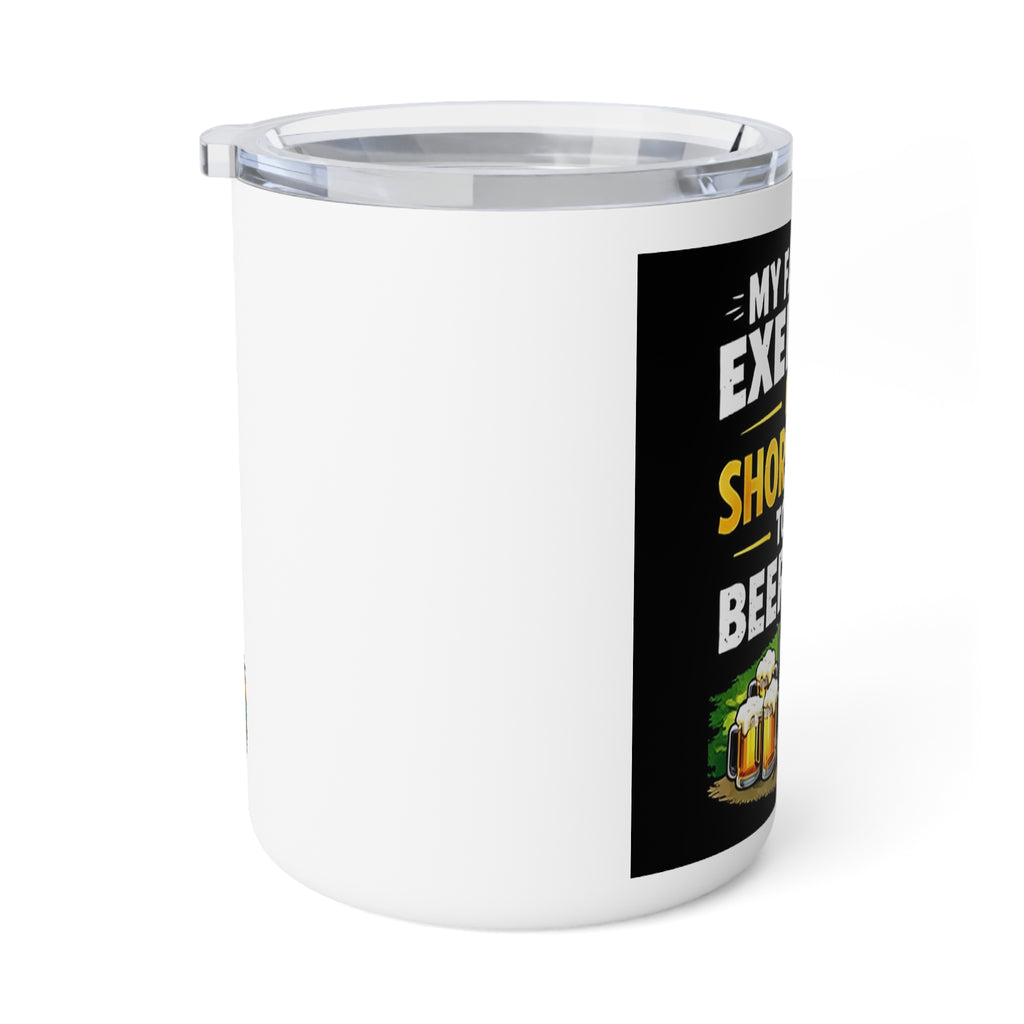 My Exercise Routine Includes Shopping and Beer Insulated Coffee Mug