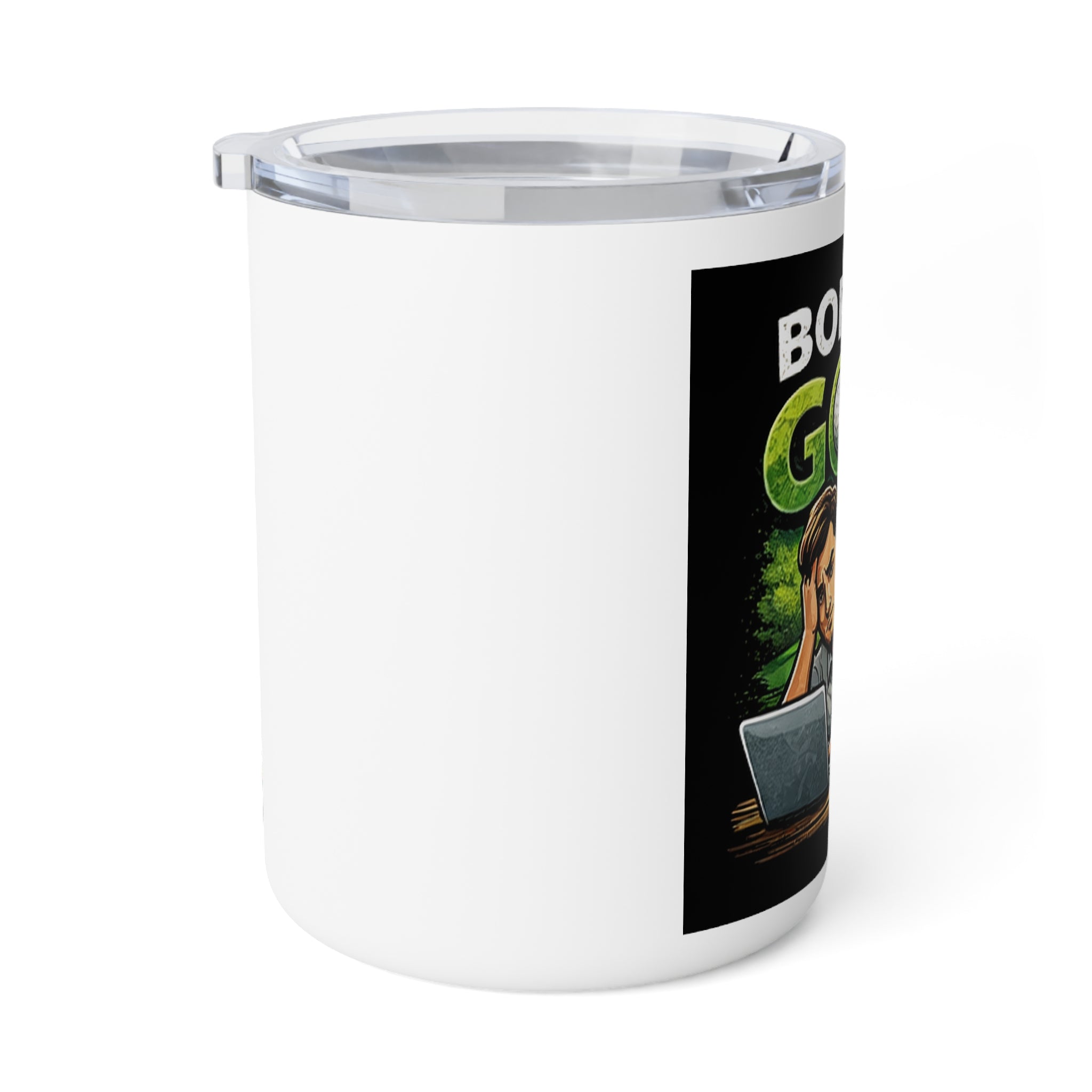 Insulated Coffee Mug — Born to Golf Funny Golfer Travel Tumbler, 10oz