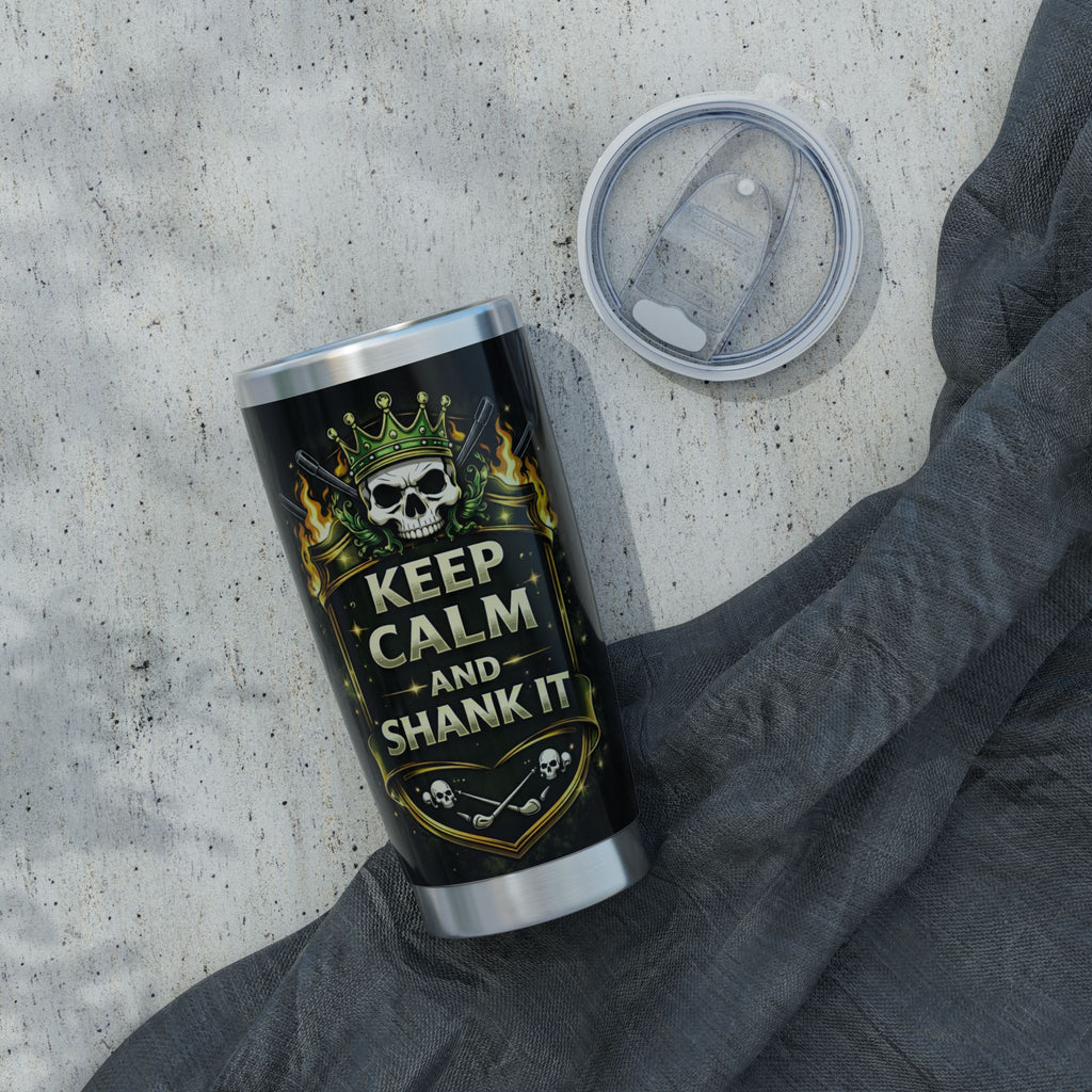 Keep Calm and Shank It Tumbler — Skull Crown 20oz Travel Cup