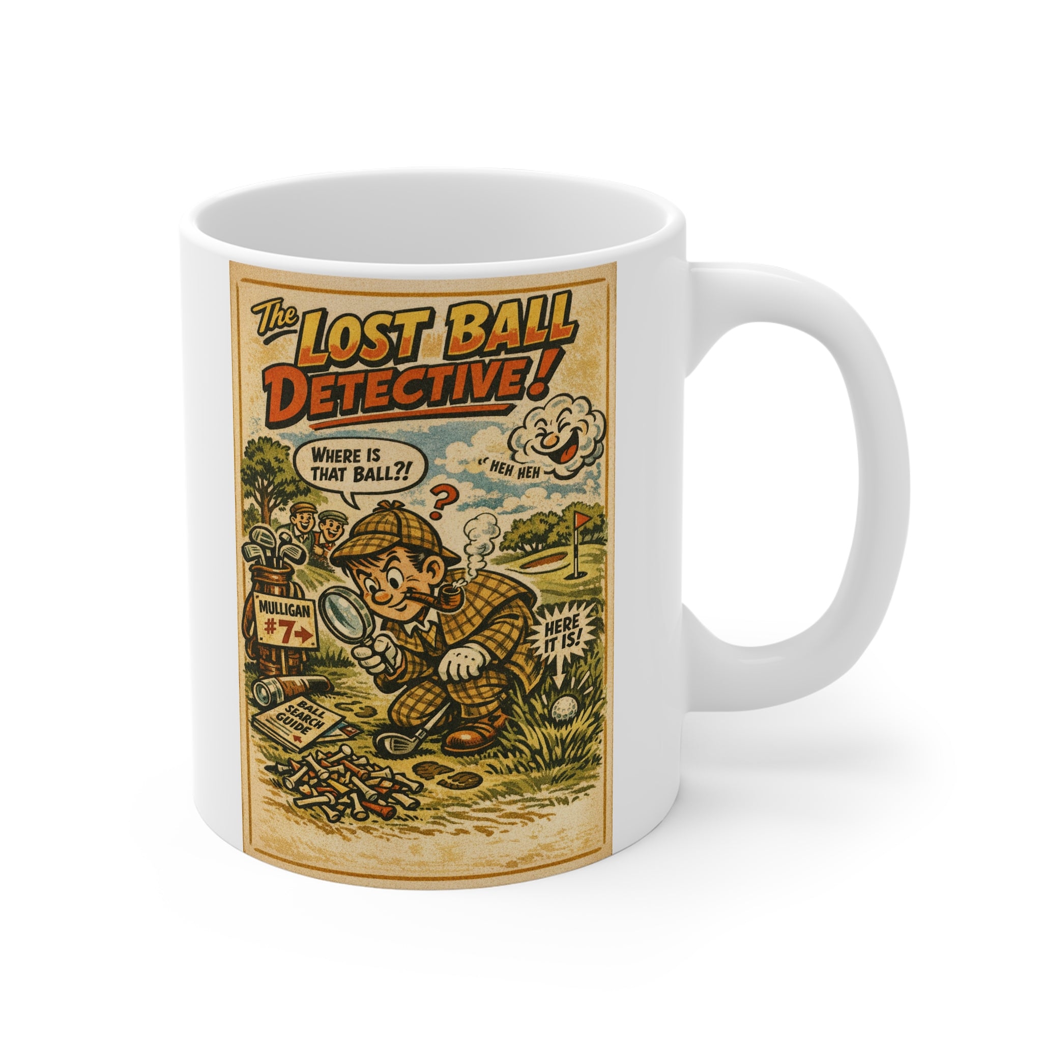 Retro golf "The Lost Ball Detective" Mug