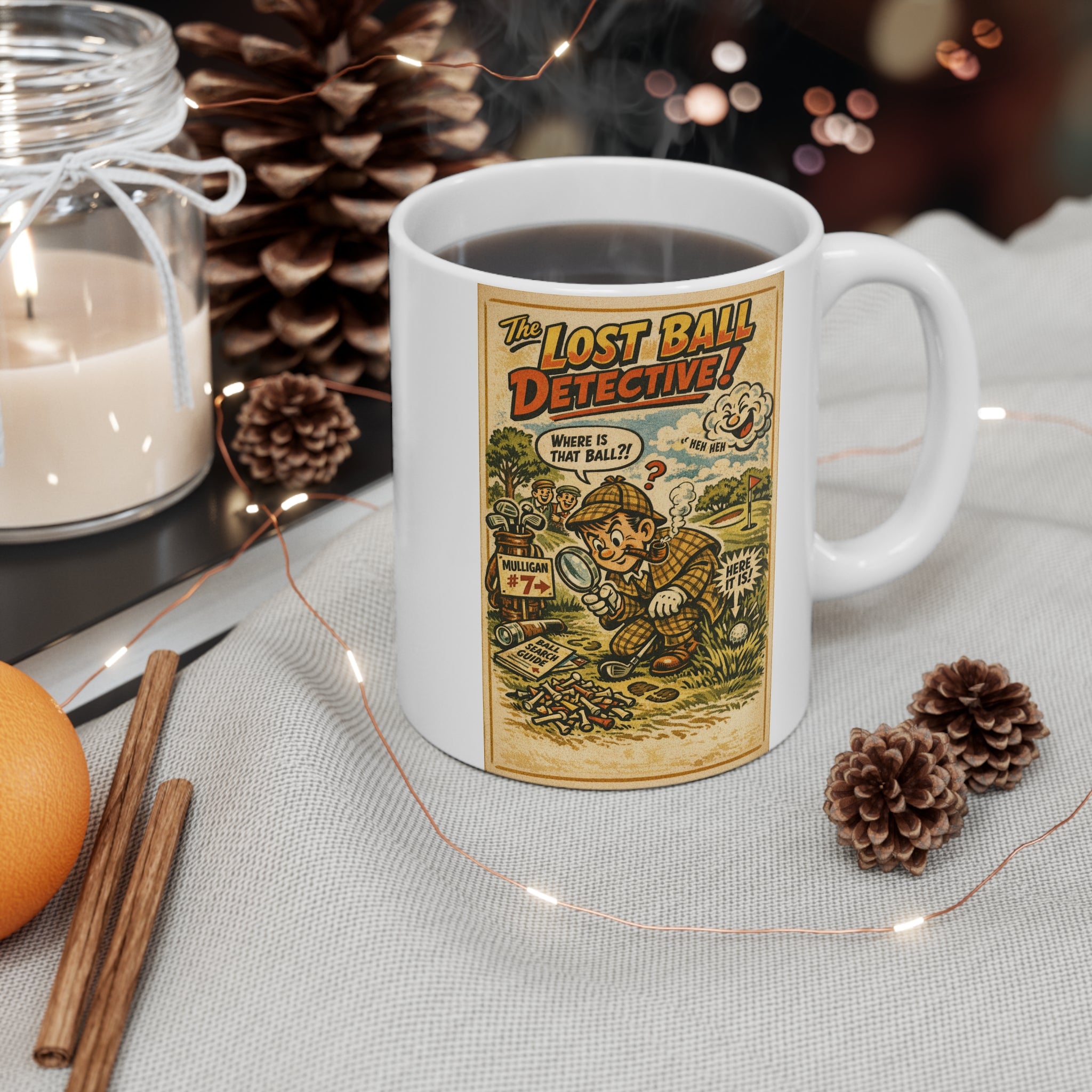 Retro golf "The Lost Ball Detective" Mug