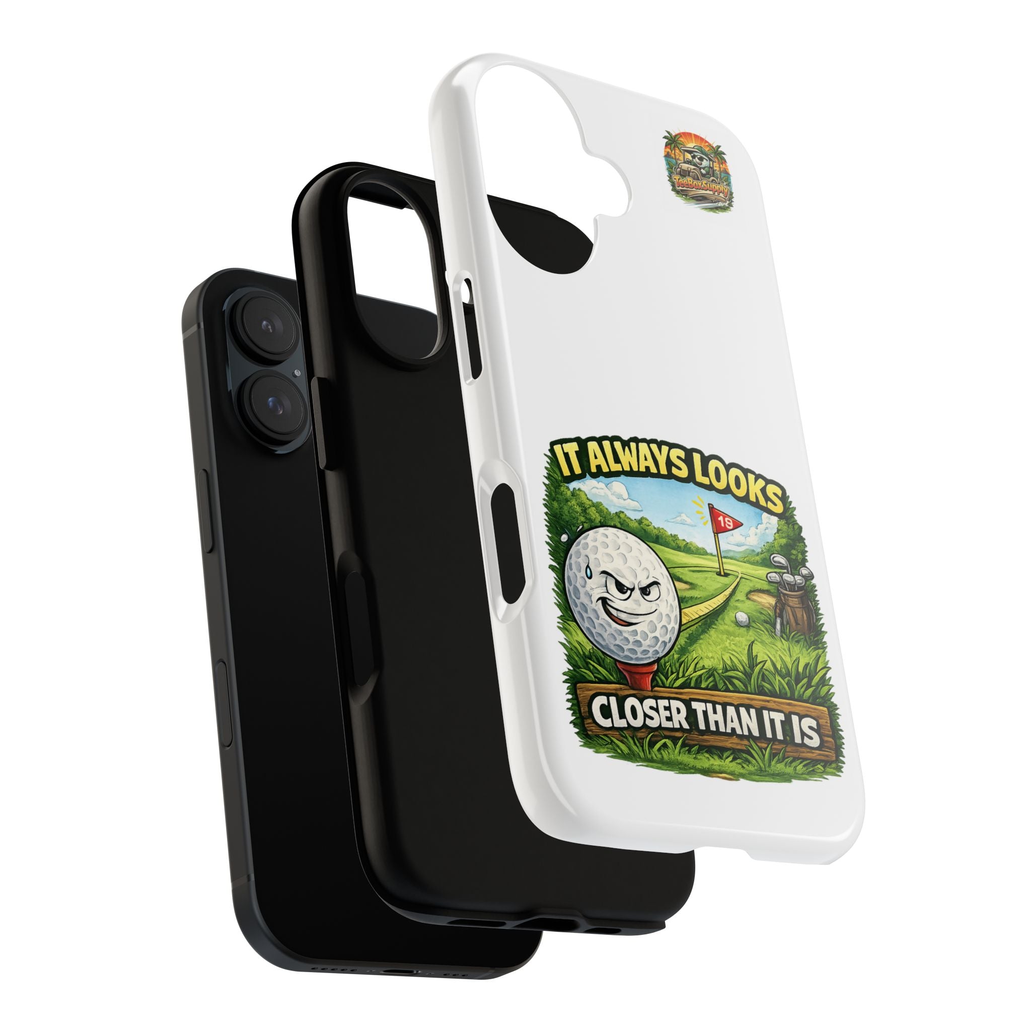 It Always Looks Closer Than It Is Golf Phone Case | Funny Golf Ball Design