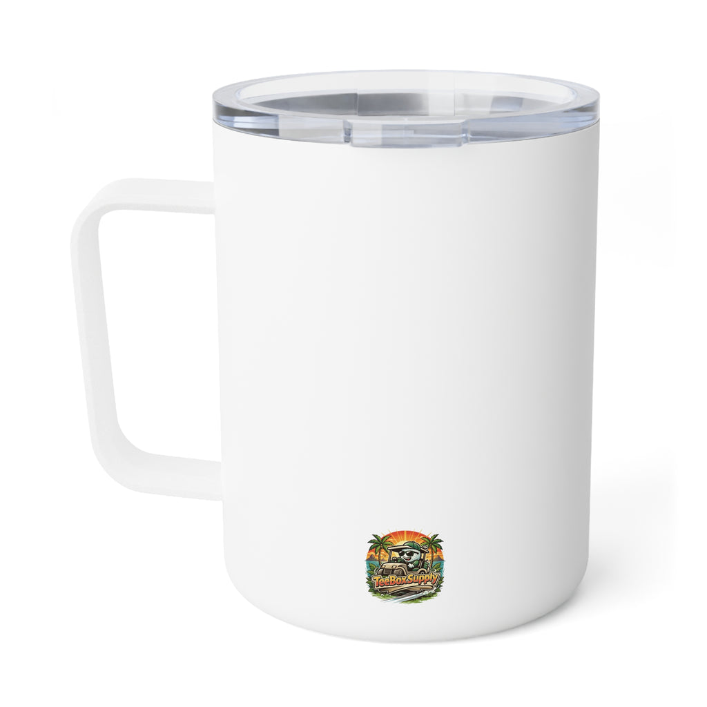 Insulated Coffee Mug — Born to Golf Funny Golfer Travel Tumbler, 10oz
