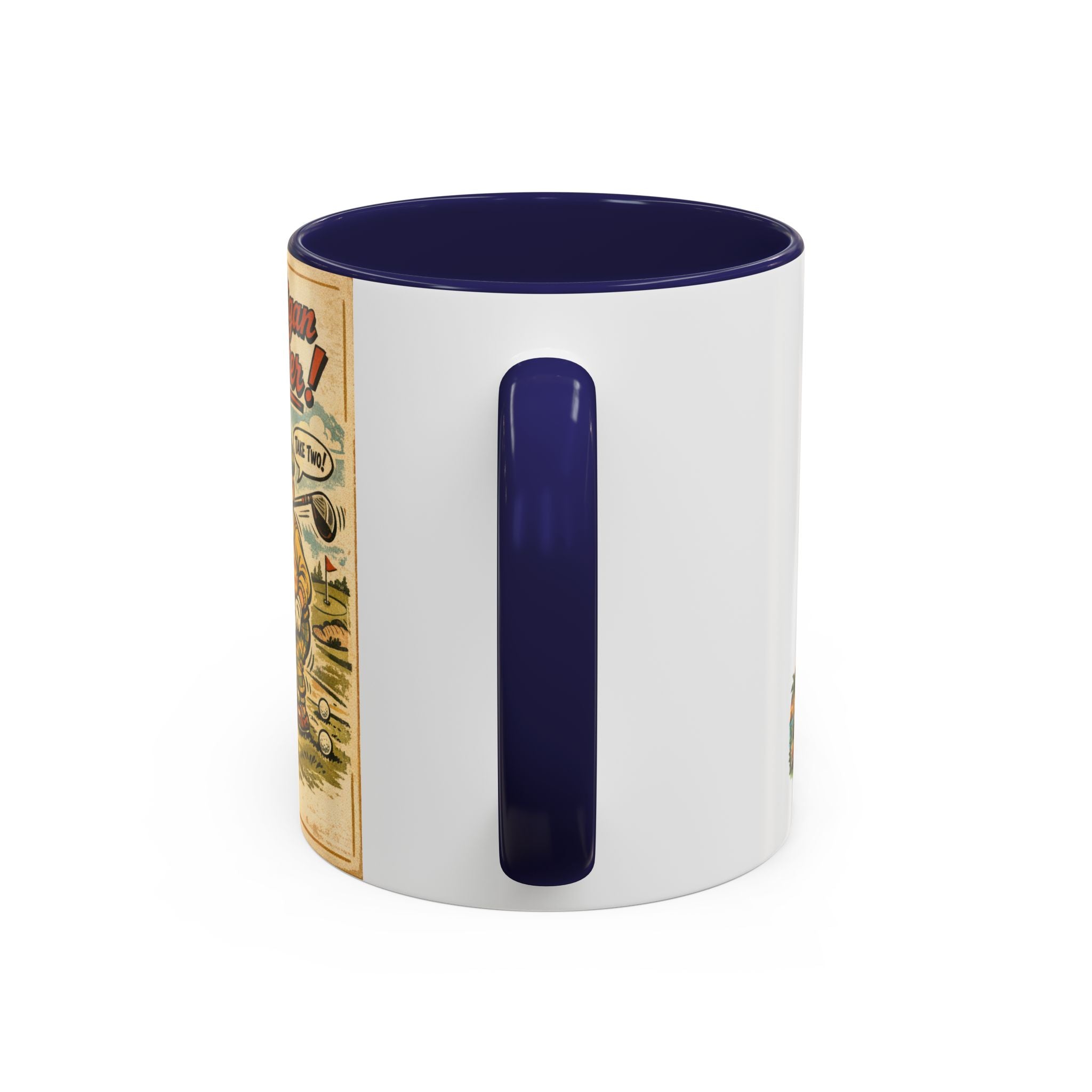 Vintage Golf Mug — “The Mulligan Master” Accent Coffee Cup (11/15 oz)